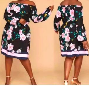 Lane Bryant off the shoulder floral dress